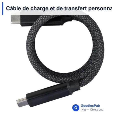 Câble de charge et de transfert personnalisable avec logo - Janet
