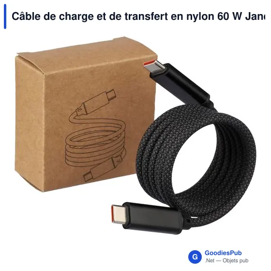 Câble de charge et de transfert personnalisable avec logo - Janet - Image 11