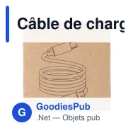 Câble de charge et de transfert personnalisable avec logo - Janet - Miniature 4