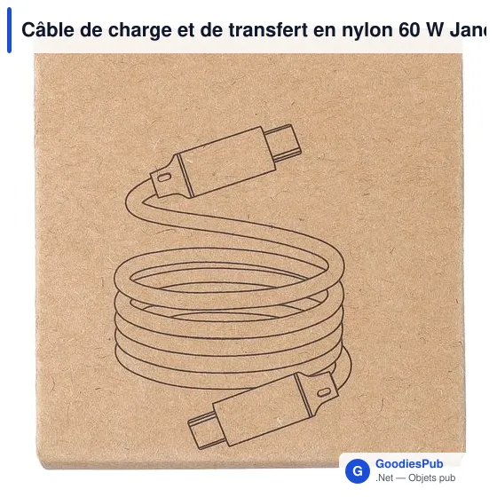 Câble de charge et de transfert personnalisable avec logo - Janet - Image 4