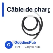 Câble de charge et de transfert personnalisable avec logo - Janet - Miniature 5
