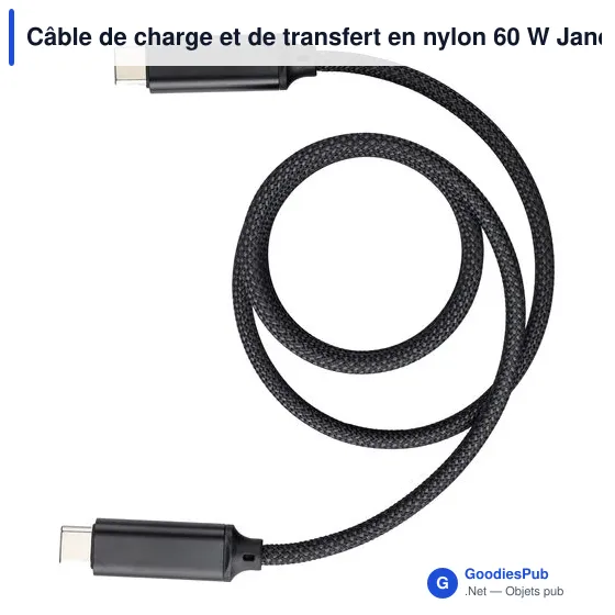 Câble de charge et de transfert personnalisable avec logo - Janet - Image 5
