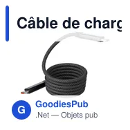 Câble de charge et de transfert personnalisable avec logo - Janet - Miniature 10