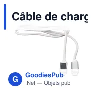 Câble de charge personnalisable 65W avec logo - Claudia - Miniature 9