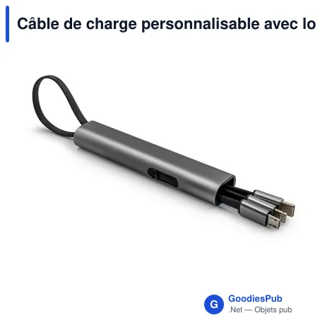 Câble de charge personnalisable avec logo | Evelyn