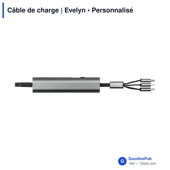 Câble de charge personnalisable avec logo | Evelyn - Image 11