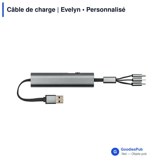 Câble de charge personnalisable avec logo | Evelyn - Image 12