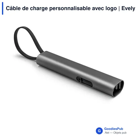 Câble de charge personnalisable avec logo | Evelyn - Image 4