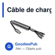 Câble de charge personnalisable avec logo | Evelyn - Miniature 5