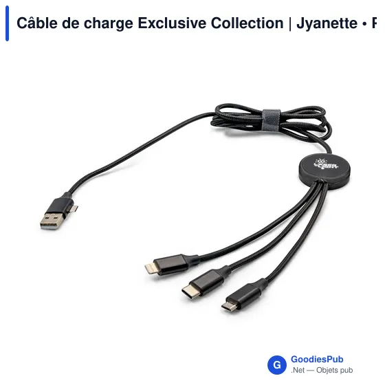 Câble de charge personnalisable avec logo - Exclusive Collection | Jyanette - Image 1