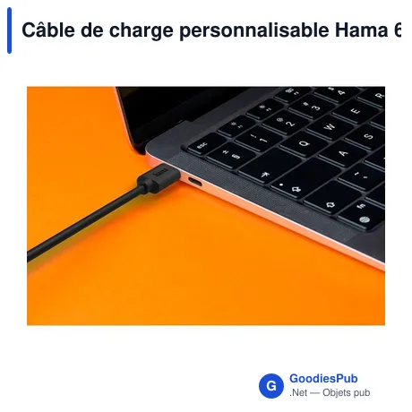 Câble de charge personnalisable Hama 60W avec logo