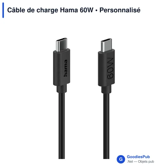 Câble de charge Hama 60W - Image 2