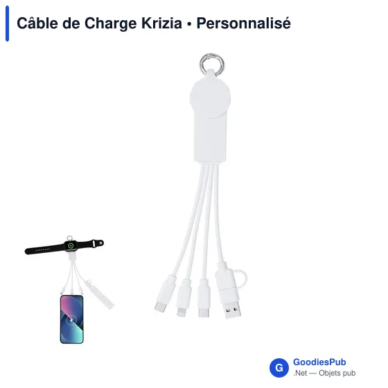 Câble de Charge personnalisable avec logo - Krizia - Image 1