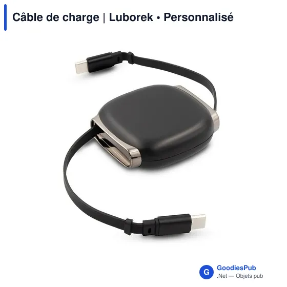 Câble de charge personnalisable avec logo | Luborek - Image 1