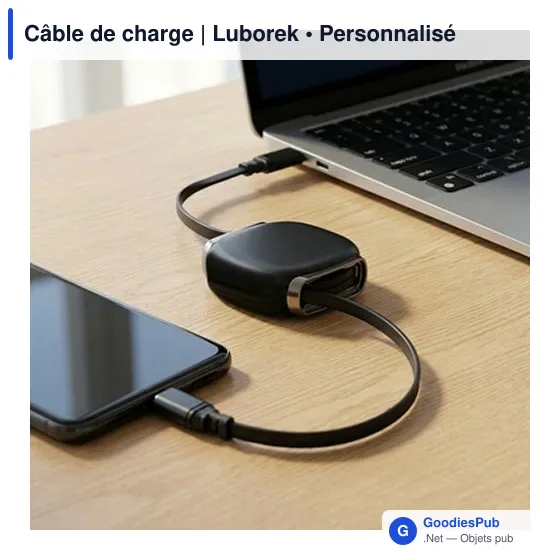Câble de charge personnalisable avec logo | Luborek - Image 3
