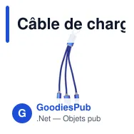 Câble de charge personnalisable avec logo - Porte-clés aluminium - Miniature 6