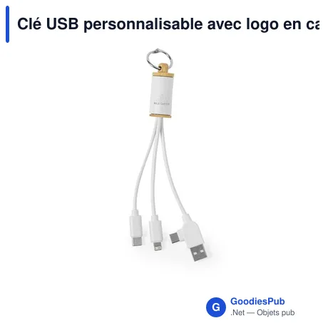 Clé USB personnalisable avec logo en carton de lait recyclé