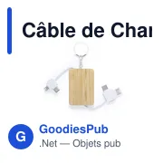 Câble de Charge Personnalisable Rusell avec Logo - Design Éco-Responsable - Miniature 1
