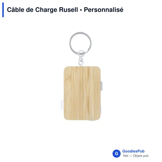 Câble de Charge Personnalisable Rusell avec Logo - Design Éco-Responsable - Image 2
