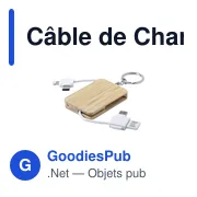 Câble de Charge Personnalisable Rusell avec Logo - Design Éco-Responsable - Miniature 3