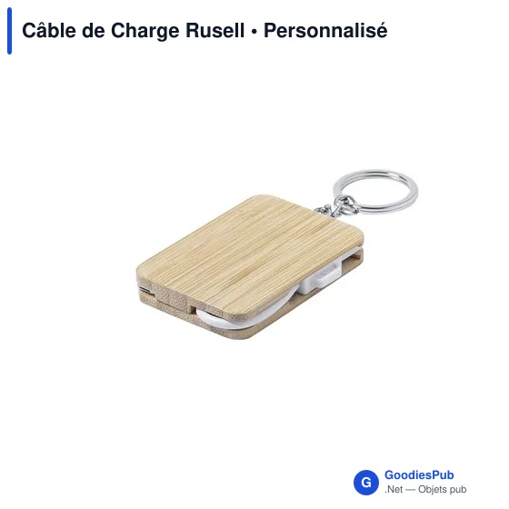 Câble de Charge Personnalisable Rusell avec Logo - Design Éco-Responsable - Image 4