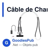 Câble de Charge Personnalisable Fanders avec Logo - Miniature 1