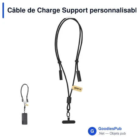 Câble de Charge Support personnalisable avec logo - Tebrer