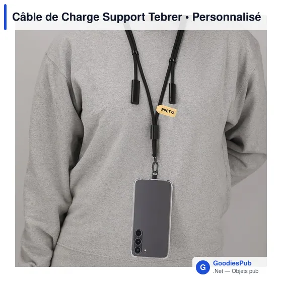 Câble de Charge Support personnalisable avec logo - Tebrer - Image 4