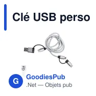 Clé USB personnalisable avec logo pour entreprises - Miniature 1