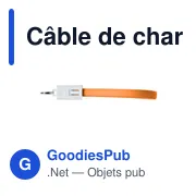Câble de charge USB/Lightning personnalisable avec logo - Miniature 1