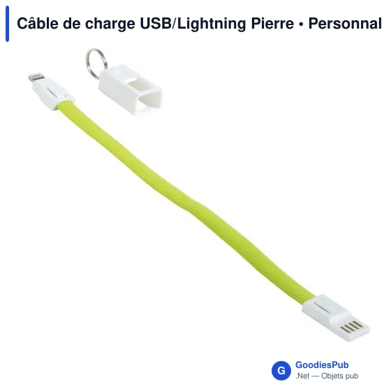 Câble de charge USB/Lightning personnalisable avec logo - Image 11