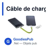 Câble de charge USB/Lightning personnalisable avec logo - Miniature 12