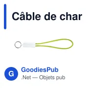 Câble de charge USB/Lightning personnalisable avec logo - Miniature 3