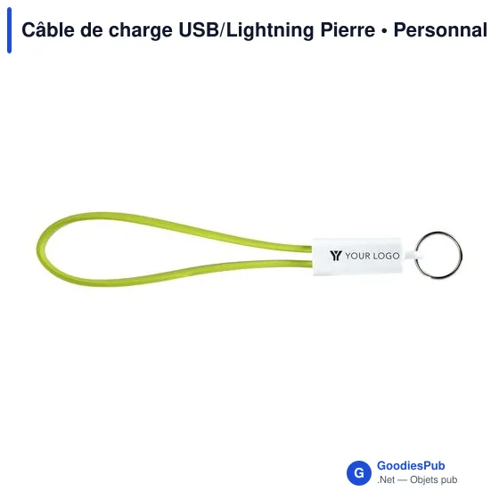 Câble de charge USB/Lightning personnalisable avec logo - Image 6