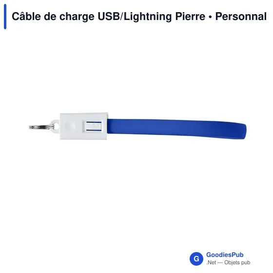 Câble de charge USB/Lightning personnalisable avec logo - Image 7