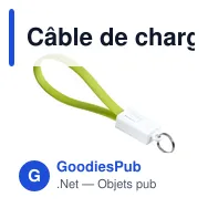 Câble de charge USB/Lightning personnalisable avec logo - Miniature 9