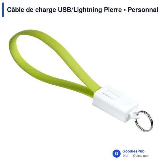 Câble de charge USB/Lightning personnalisable avec logo - Image 9