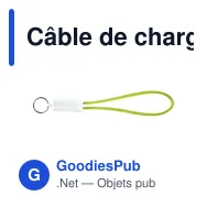 Câble de charge USB/Lightning personnalisable avec logo - Miniature 10