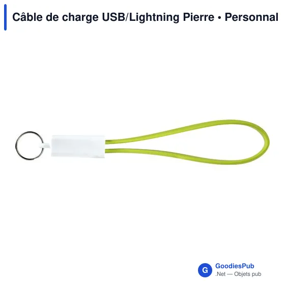 Câble de charge USB/Lightning personnalisable avec logo - Image 10