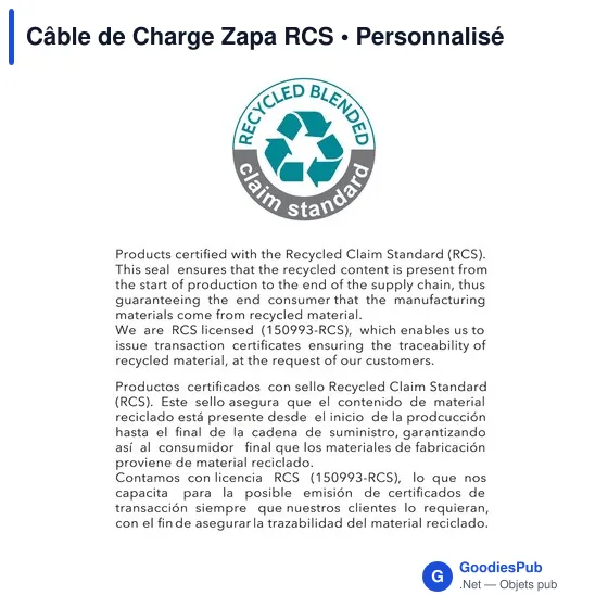Câble de Charge Zapa RCS - Image 7
