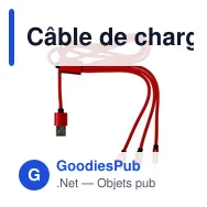 Câble de charge personnalisable avec logo - ZKV970 - Miniature 2