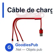 Câble de charge personnalisable avec logo - ZKV970 - Miniature 3