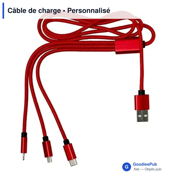 Câble de charge personnalisable avec logo - ZKV970 - Image 3