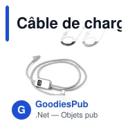 Câble de charge personnalisable Xoopar en aluminium recyclé avec logo - Allure PD - Miniature 1