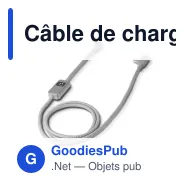 Câble de charge personnalisable Xoopar en aluminium recyclé avec logo - Allure PD - Miniature 3