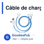 Câble de charge personnalisable Xoopar en plastique recyclé avec logo - ICE-C - Miniature 3