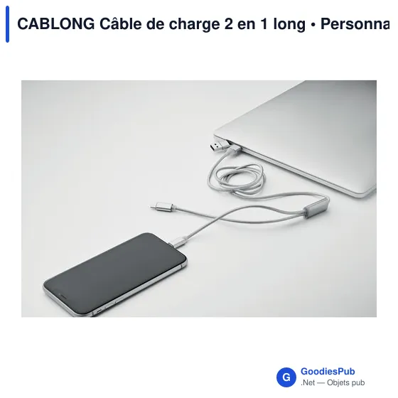 CABLONG Câble de charge 2 en 1 long - Image 3