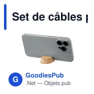 Set de câbles personnalisable avec logo dans un boîtier en bambou - Miniature 11
