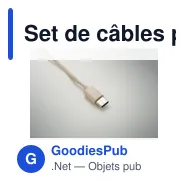 Set de câbles personnalisable avec logo dans un boîtier en bambou - Miniature 4