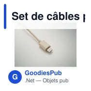 Set de câbles personnalisable avec logo dans un boîtier en bambou - Miniature 6